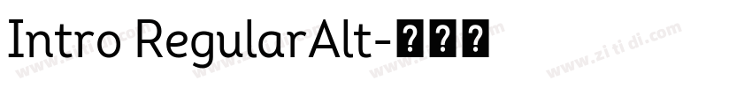 Intro RegularAlt字体转换
